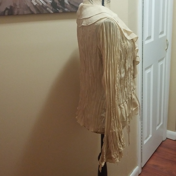 Vintage Beaded Flowy Blouse MEDIUM - Picture 5 of 7